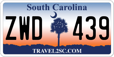 SC license plate ZWD439