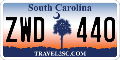 SC license plate ZWD440