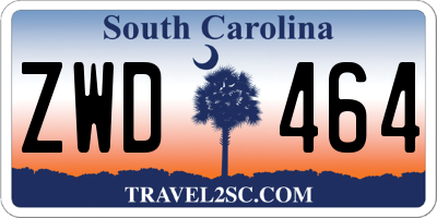 SC license plate ZWD464