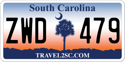 SC license plate ZWD479