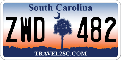 SC license plate ZWD482