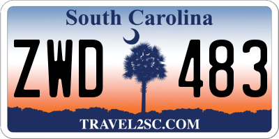 SC license plate ZWD483
