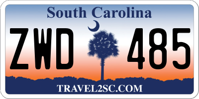 SC license plate ZWD485