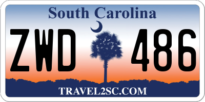 SC license plate ZWD486
