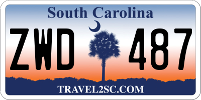 SC license plate ZWD487