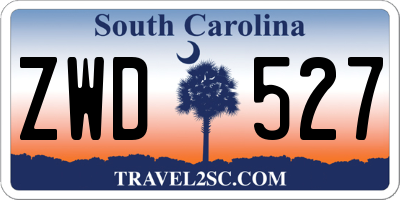 SC license plate ZWD527