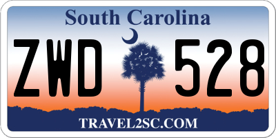 SC license plate ZWD528