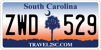 SC license plate ZWD529