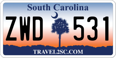 SC license plate ZWD531