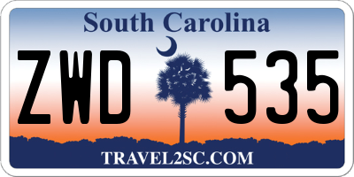 SC license plate ZWD535