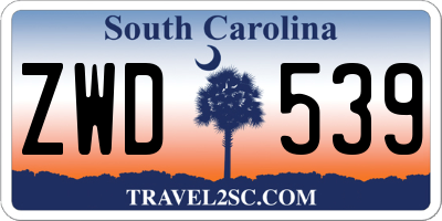SC license plate ZWD539