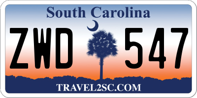 SC license plate ZWD547