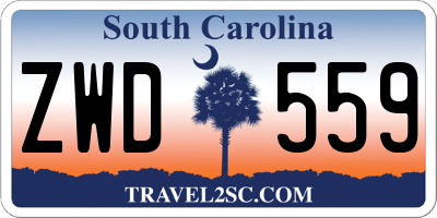 SC license plate ZWD559