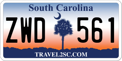 SC license plate ZWD561