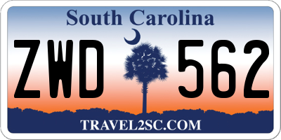 SC license plate ZWD562