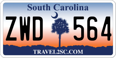 SC license plate ZWD564
