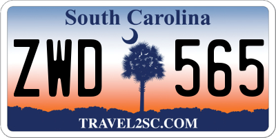 SC license plate ZWD565