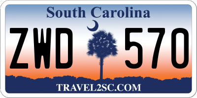 SC license plate ZWD570