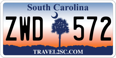 SC license plate ZWD572