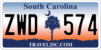SC license plate ZWD574