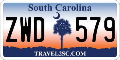 SC license plate ZWD579