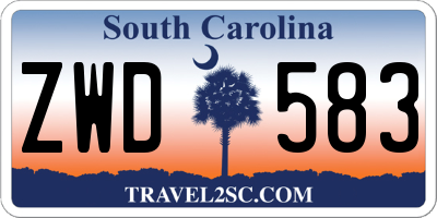 SC license plate ZWD583