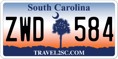 SC license plate ZWD584