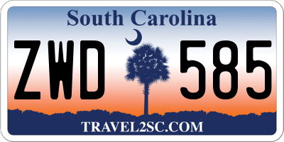 SC license plate ZWD585