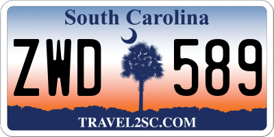SC license plate ZWD589