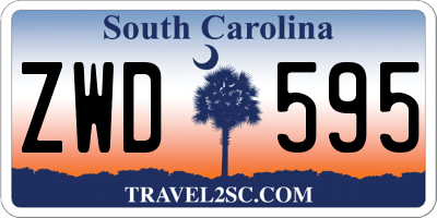 SC license plate ZWD595