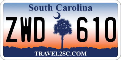 SC license plate ZWD610
