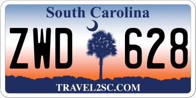 SC license plate ZWD628