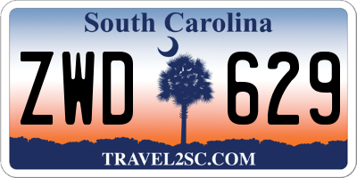 SC license plate ZWD629