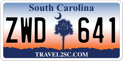 SC license plate ZWD641