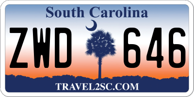 SC license plate ZWD646