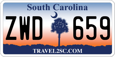 SC license plate ZWD659