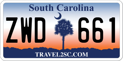 SC license plate ZWD661
