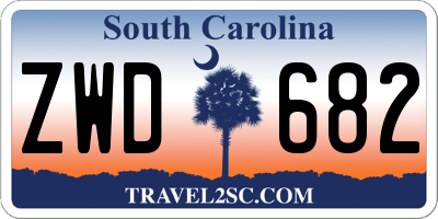 SC license plate ZWD682