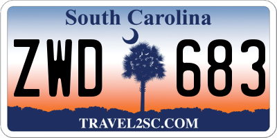SC license plate ZWD683