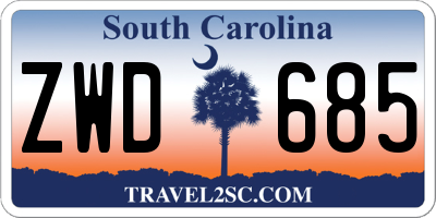 SC license plate ZWD685