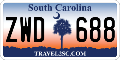 SC license plate ZWD688