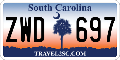SC license plate ZWD697