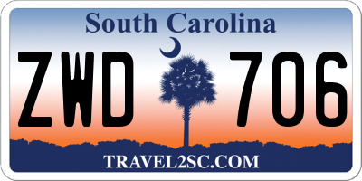 SC license plate ZWD706