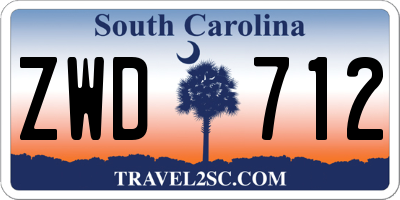 SC license plate ZWD712