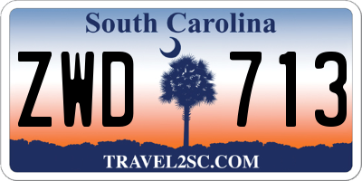 SC license plate ZWD713