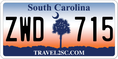 SC license plate ZWD715