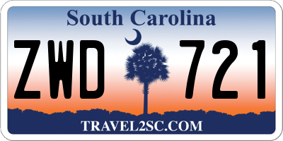 SC license plate ZWD721