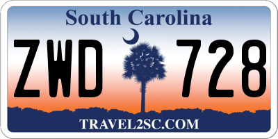 SC license plate ZWD728