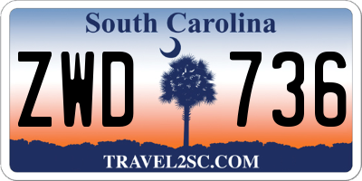 SC license plate ZWD736