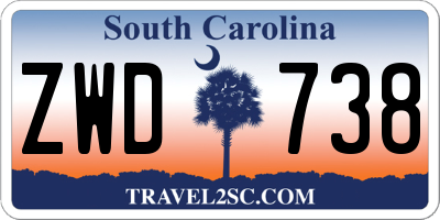 SC license plate ZWD738